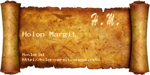 Holop Margit névjegykártya